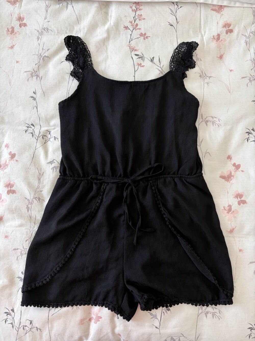Gauzy Black Romper- Size Small